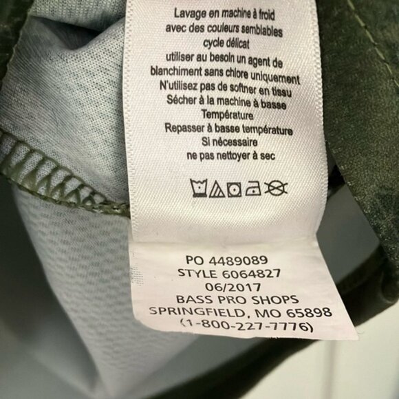 Bass Pro Shops Olive Camo Long Sleeve tech fabric shirt - Picture 11 of 14